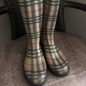 Burberry rain boots